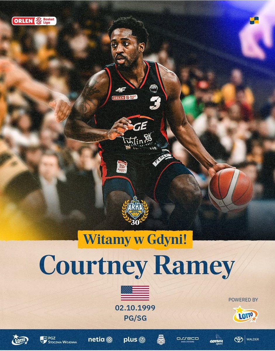 Terrell Ramey (@rameybasketball) on Twitter photo Congrats to my son <a href="/CourtneyRamey0/">Courtney Ramey</a>
Courtney Ramey is the new AMW contender of the Ark of Gdynia!
The Polish vice-Champion has signed an annual contract with our club. Welcome to Gdynia Courtney!
Let's get to work. #rameyaaufamily Congrats to my son <a href="/CourtneyRamey0/">Courtney Ramey</a>
Courtney Ramey is the new AMW contender of the Ark of Gdynia!
The Polish vice-Champion has signed an annual contract with our club. Welcome to Gdynia Courtney!
Let's get to work. #rameyaaufamily