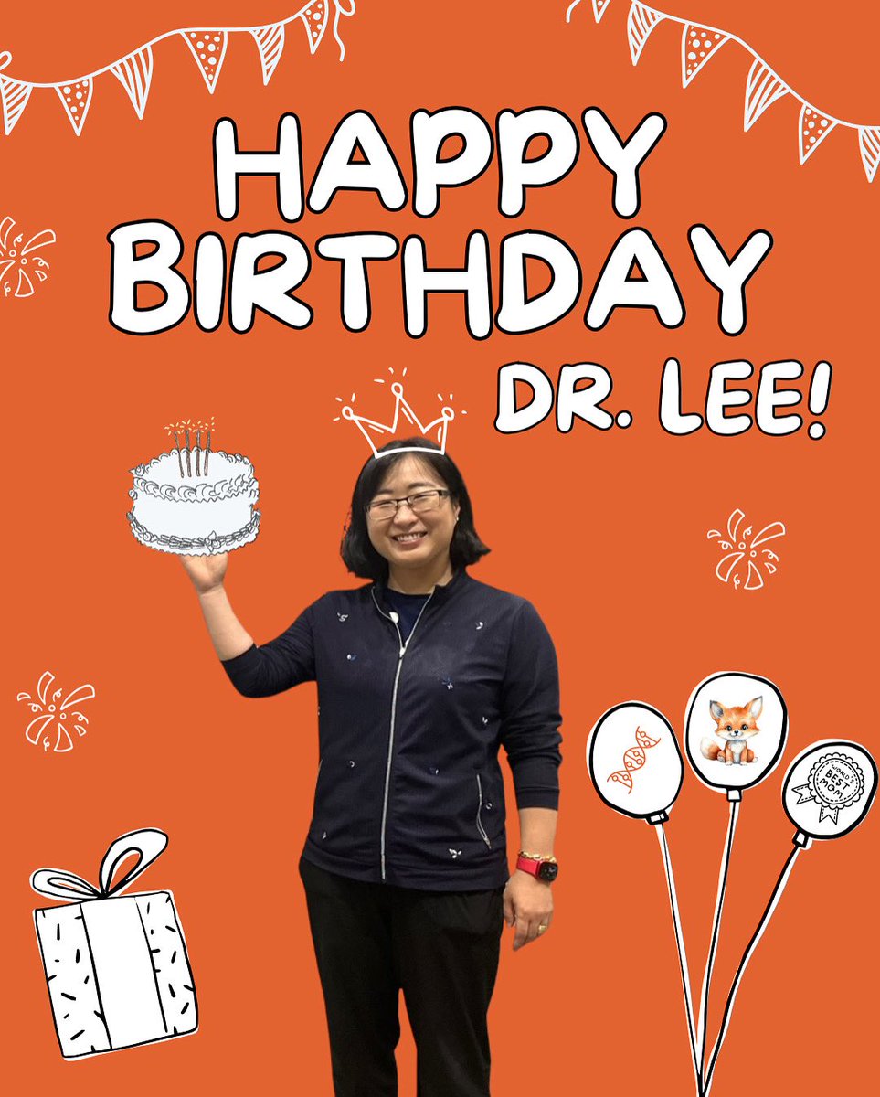 Happy birthday, Dr. Soo Lee! 🎉 

Your passion and leadership mean the world to all of us at the FOXG1 Research Center. We feel incredibly fortunate to have you guiding our team and showing us that science fueled by love can bring hope to families everywhere!