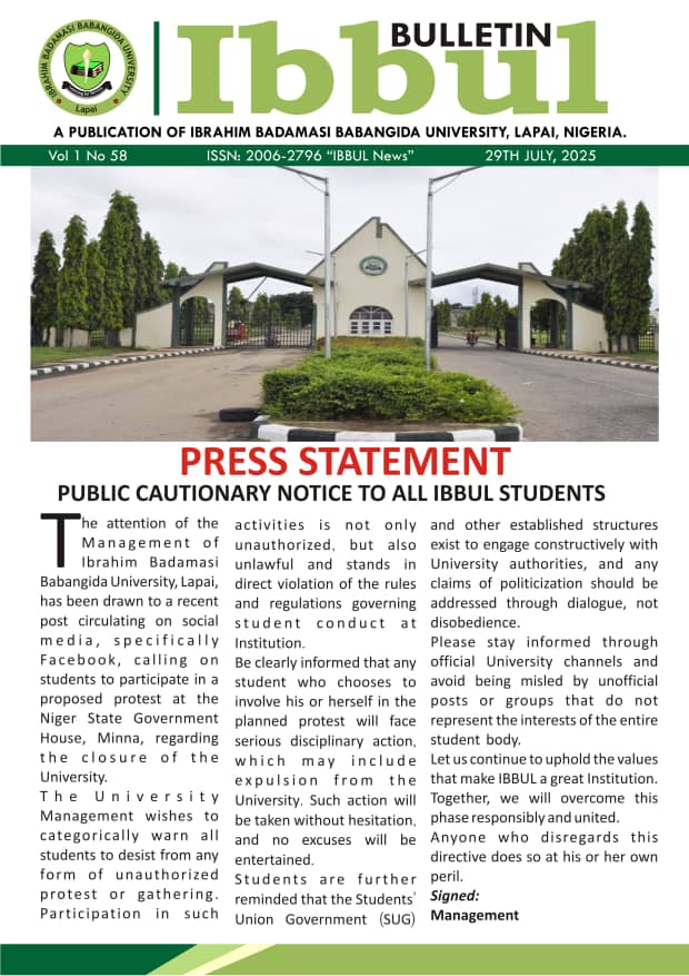 IBBUL (@ibbul) on Twitter photo PRESS STATEMENT FROM IBBUL.
kindly note <a href="/Nupenchi_/">Abdullberqy Usman Ebbo</a> <a href="/NigerStateNG/">Niger State Gov't</a> <a href="/prestigefm917mx/">PrestigeFm 91.7 Minna</a>
Thank you. PRESS STATEMENT FROM IBBUL.
kindly note <a href="/Nupenchi_/">Abdullberqy Usman Ebbo</a> <a href="/NigerStateNG/">Niger State Gov't</a> <a href="/prestigefm917mx/">PrestigeFm 91.7 Minna</a>
Thank you.