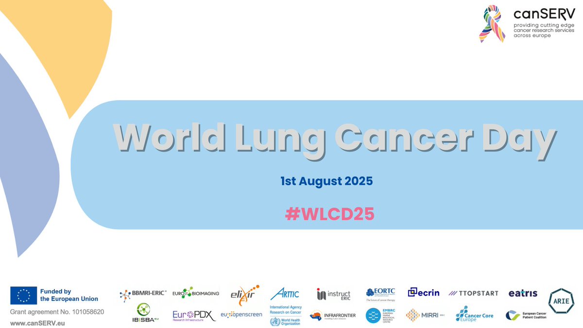 🫁 On #WorldLungCancerDay, we honour the fight against one of the deadliest cancers.

Through #canSERV_EU, EU researchers are accessing imaging, genomics &amp; more to accelerate lung cancer breakthroughs.

Learn more: canSERV.eu

#CancerResearch #EUCancerMission