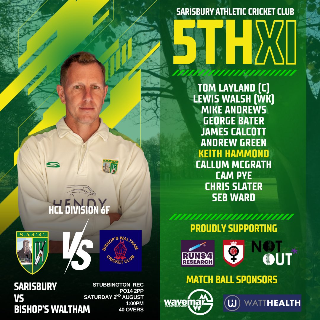 🏏😃 WEEK 14 TEAM NEWS!

No 4th team match this week due to opposition conceding so there will be an intra club match at Sarisbury Green. If any members, or indeed local players without a match, fancy a run out please do get in touch with us!

#upthesacc