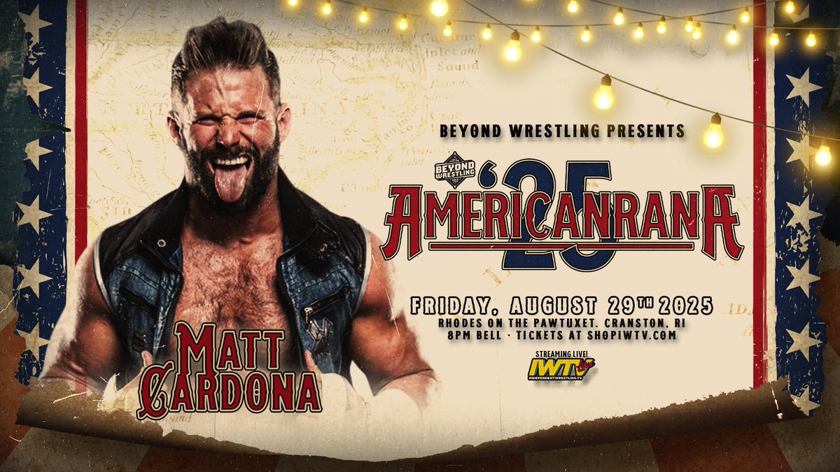 Beyond Wrestling (@beyondwrestling) on Twitter photo *** UPCOMING DATES ***
- <a href="/WrestlingOpen/">Wrestling Open</a> every Thursday forever at <a href="/ehaze_worcester/">Electric Haze</a>
- #BostonHardcore this Saturday, 8/2 at <a href="/soniamideast/">Sonia</a>
- <a href="/WrestlingOpenRI/">Wrestling Open RI</a> every Monday in Cranston, RI
- #Americanrana on Friday, 8/29 at Rhodes On The Pawtuxet
Tickets: beyondwrestlingonline.com *** UPCOMING DATES ***
- <a href="/WrestlingOpen/">Wrestling Open</a> every Thursday forever at <a href="/ehaze_worcester/">Electric Haze</a>
- #BostonHardcore this Saturday, 8/2 at <a href="/soniamideast/">Sonia</a>
- <a href="/WrestlingOpenRI/">Wrestling Open RI</a> every Monday in Cranston, RI
- #Americanrana on Friday, 8/29 at Rhodes On The Pawtuxet
Tickets: beyondwrestlingonline.com
