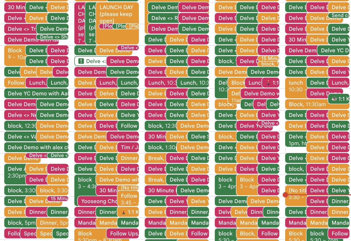 Here's what our demo calendars look like right now.

(This is a call for help.)

If you can do sales, engineering, customer success, or marketing, let's talk. We're hiring.