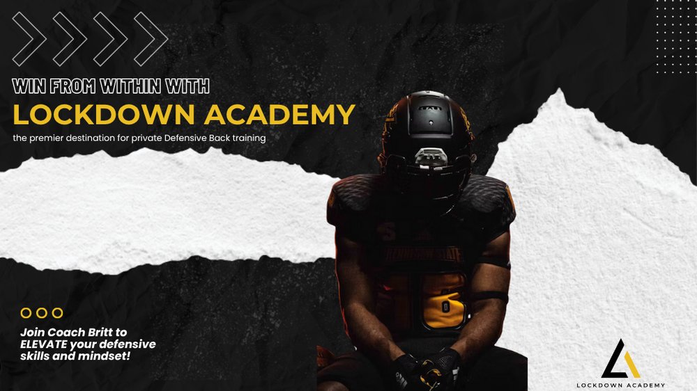 📣 IT'S OFFICIAL — LOCKDOWN ACADEMY IS LIVE! 🛡️
💪 Technique. ⚡ Speed.  🧠 Mindset.
 🔥 Built for DBs.  🚀 Powered by purpose.
High school, college, or rising star — it’s time to LOCK IN.  📲 Follow for drills, training vids &amp; sign-up info.