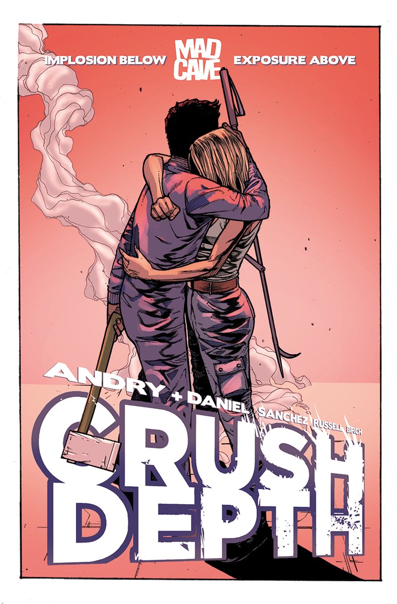 Tim Daniel (@timdanielcomics) on Twitter photo Crush Depth #5 in stores today.
The End.
W: <a href="/DBAndry/">David 'DB' Andry</a> & Daniel
A: Alex Sanchez
C: Kurt Michael Russell
L: <a href="/JustinBirch/">NYCC Nomad</a>
E: <a href="/jamesbemmett/">James Emmett is either editing or trying to sleep!</a>
From <a href="/MadCaveStudios/">Mad Cave Studios</a>! Crush Depth #5 in stores today.
The End.
W: <a href="/DBAndry/">David 'DB' Andry</a> & Daniel
A: Alex Sanchez
C: Kurt Michael Russell
L: <a href="/JustinBirch/">NYCC Nomad</a>
E: <a href="/jamesbemmett/">James Emmett is either editing or trying to sleep!</a>
From <a href="/MadCaveStudios/">Mad Cave Studios</a>!