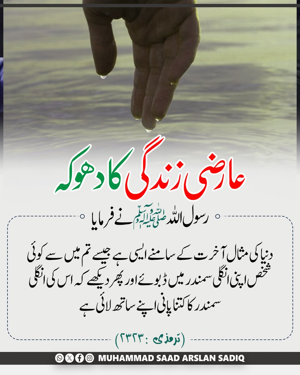 عارضی زندگی کا دھوکہ
#dailyhadees#toptrend#madina