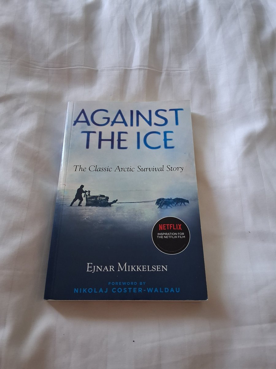 NinaNorlund's tweet photo. When your plans in Greenland change, you read a great book, that's a really amazing film as well. It's still available on Netflix, btw, made with love by The Kipper Boys. The book you might find in a bookstore or Kindle 

#AgainstTheIce 🧊 #ILLKippers 💙 #NikolajCosterWaldau ❄️ https://t.co/Do2P6auAMo