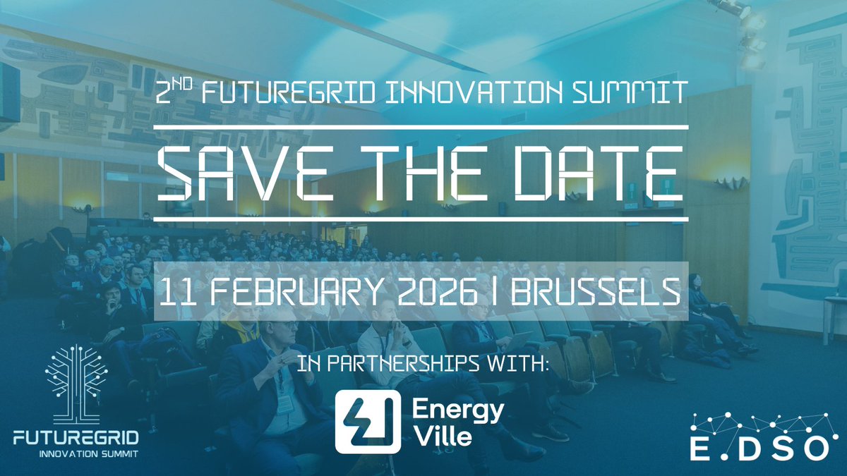 E.DSO (@edso_eu) on Twitter photo ๐ฃ We are excited to announce that <a href="/EnergyVille/">EnergyVille</a> will be a partner of the E.DSO 2nd FutureGrid Innovation Summit taking place on 11 February 2026 in Brussels!
๐
Have you locked in the date yet? Save it now and follow us for the latest updates!
#FutureGrid26 #DSOs #EnergyVille ๐ฃ We are excited to announce that <a href="/EnergyVille/">EnergyVille</a> will be a partner of the E.DSO 2nd FutureGrid Innovation Summit taking place on 11 February 2026 in Brussels!
๐
Have you locked in the date yet? Save it now and follow us for the latest updates!
#FutureGrid26 #DSOs #EnergyVille