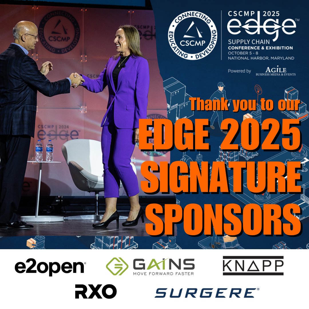 CSCMPEDGE's tweet image. 👏 Thank you to our Signature Sponsors for helping make EDGE 2025 possible. Your partnership plays a key role in this industry-leading event!
🎟 Register now with code ACTFAST400 and take $400 OFF! Ends July 31. ow.ly/Y5TY50Wwq8i