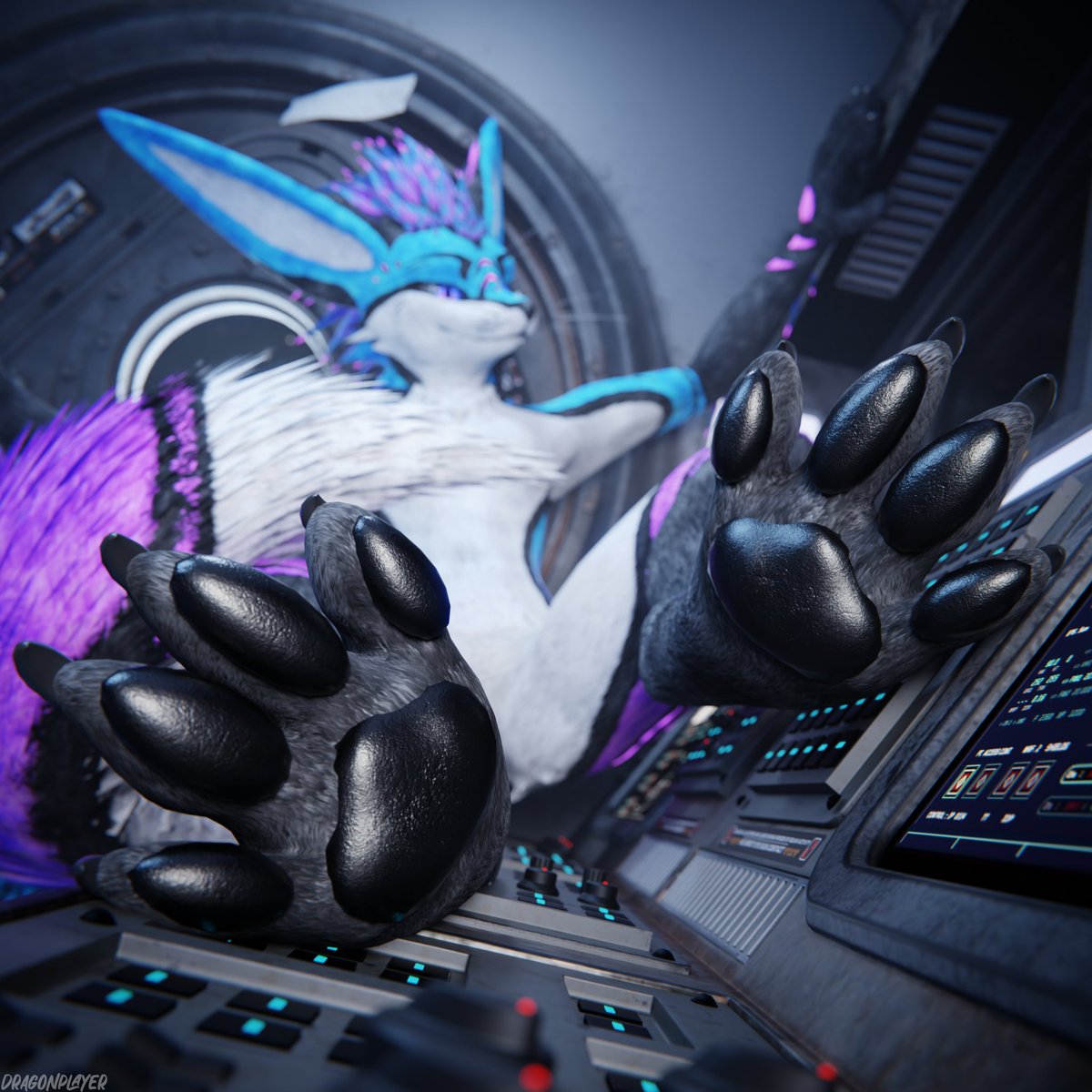 Space station under control of my paws :3

#rexouium #blender