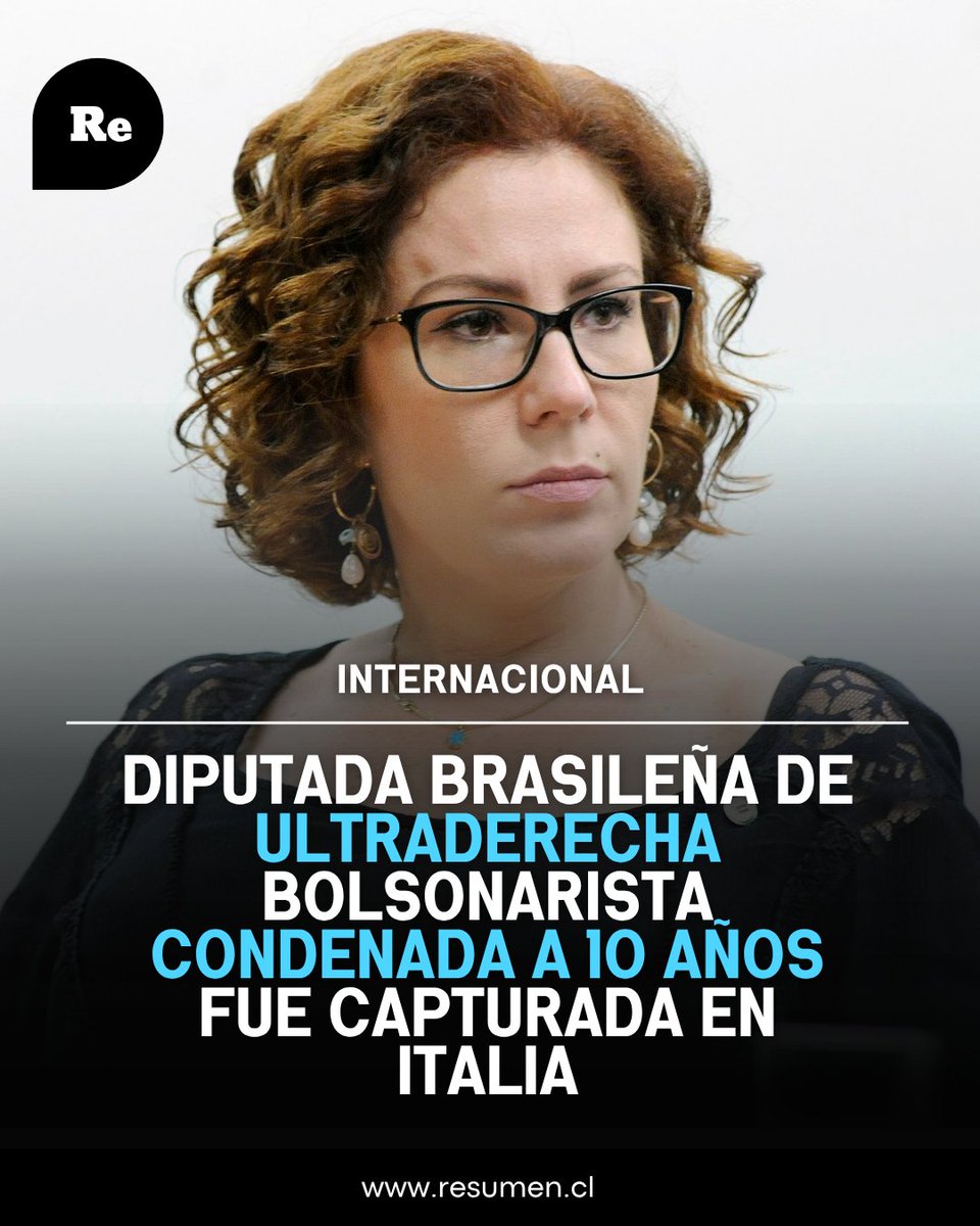 Zambelli, prófuga desde junio, fue capturada por la policía italiana este martes en Roma. La diputada del ultraderechista Partido Liberal, liderado por Bolsonaro, había arrancado de Brasil luego de ser condenada a 10 años por intervenir al Poder Judicial tinyurl.com/2etrkz42
