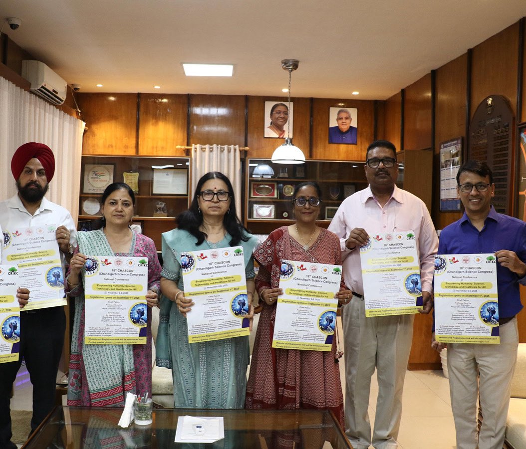 Panjab University, Chandigarh (@officialpu) on Twitter photo Panjab University to Host 18th Chandigarh Science Congress (CHASCON-2025)
🗓️ Dates: November 6–8, 2025
🎯 Theme: Empowering Humanity: Science, Technology, and Healthcare for All
📍 Stay tuned — registration link and website launching soon!
For Queries: chascon2025@pu.ac.in Panjab University to Host 18th Chandigarh Science Congress (CHASCON-2025)
🗓️ Dates: November 6–8, 2025
🎯 Theme: Empowering Humanity: Science, Technology, and Healthcare for All
📍 Stay tuned — registration link and website launching soon!
For Queries: chascon2025@pu.ac.in