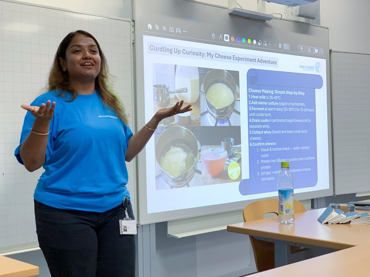 MPIbp's tweet photo. From India to Germany: @Prati269 and Deepshikha Ghosh shared their journeys as international scientists with 30 students at Friedrich Dessauer Gymnasium and offered insights into biophysics, skills &amp; career paths in research. 🧪 #scienceforall #scienceoutreach #biophysics https://t.co/jLJtHxyniw
