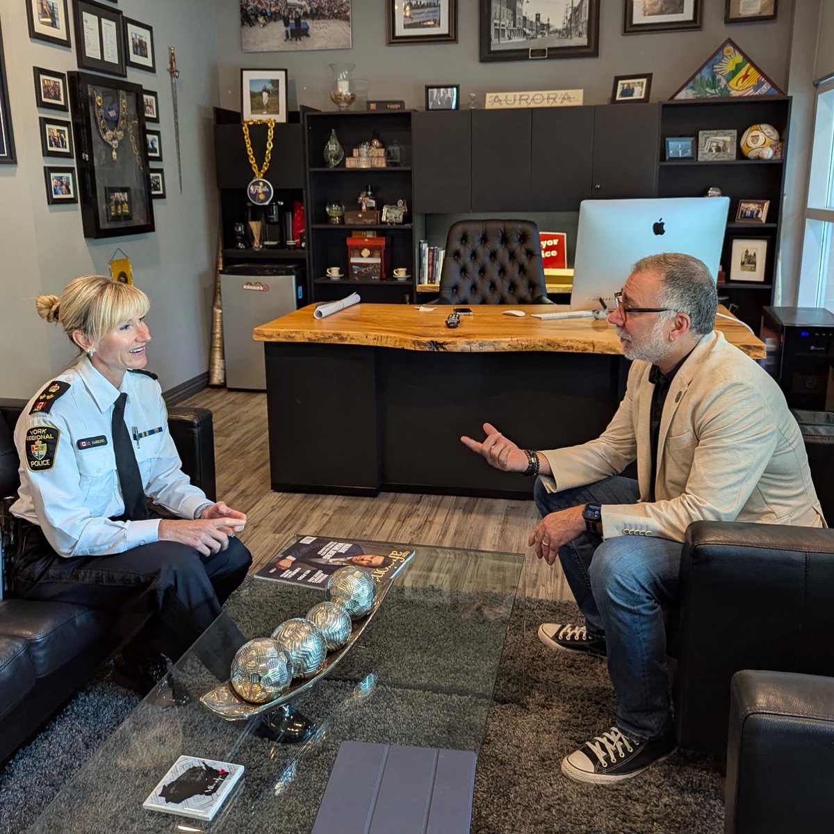 Great to have YRP Deputy Chief Cecile Hammond visit Town Hall today. We had a great conversation about recruitment and how we can strengthen collaboration between York Regional Police and the Town to better communicate with our residents.

As Aurora continues to grow, it’s vital