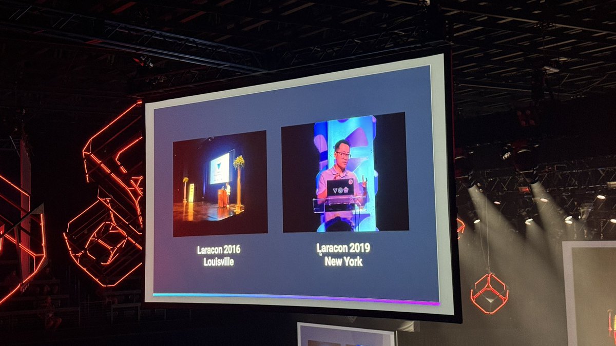 Kicking off Day 2 of <a href="/LaraconUS/">Laracon US</a> with <a href="/youyuxi/">Evan You</a>’s talk 💥