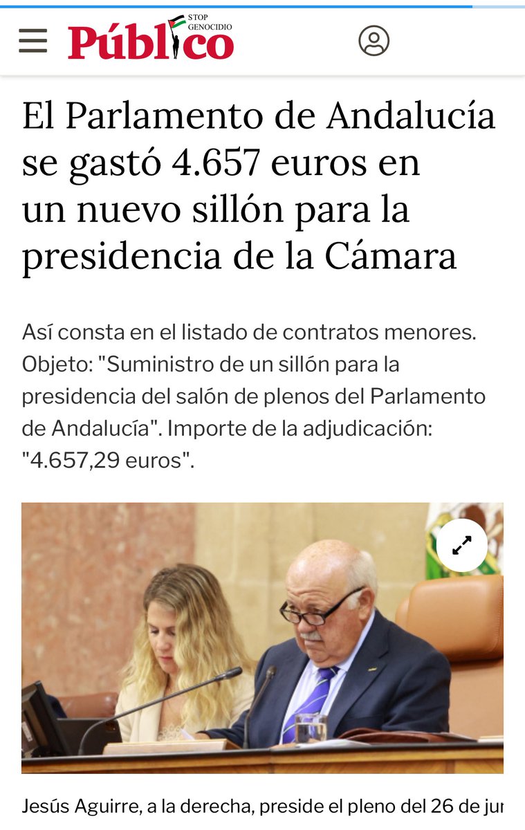 Tiene el culo
muy delicado
el Presidente del Parlamento 
y por eso se han gastado,
y la noticia no exagera, 
5000 € en un sillón
pa posar sus posaderas.
Los culos no son iguales,
ténganlo ustedes presente,
que no vale lo mismo el tuyo
que el culo del Presidente...