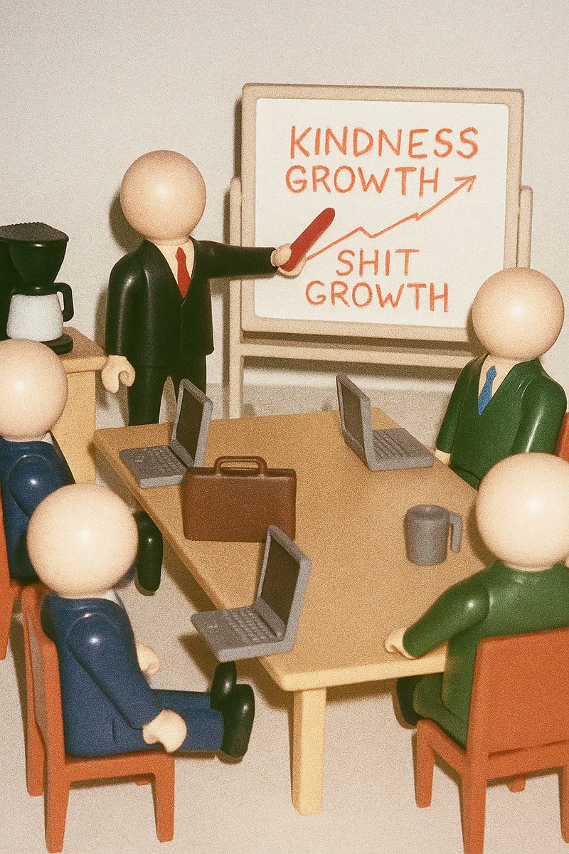 This is what we actually do all day.
Kindness up = SHIT up. 📈💩