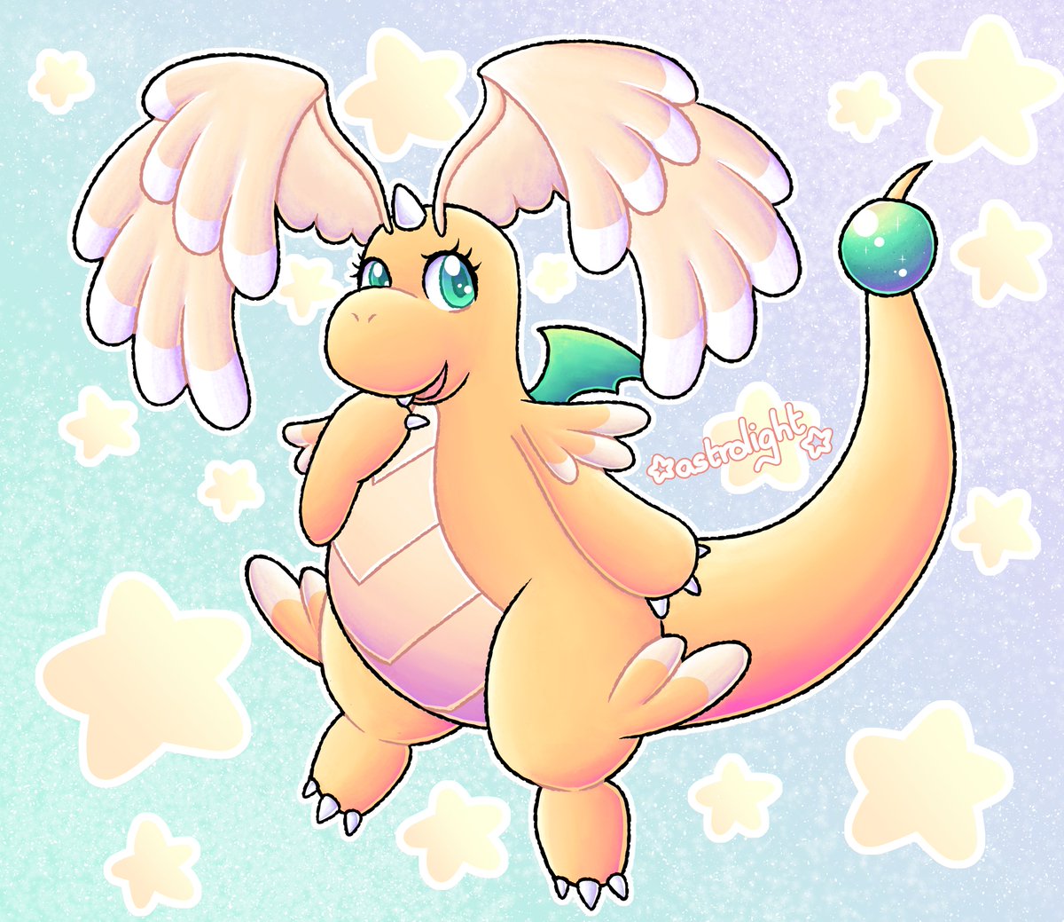 Idc what people say, I love mega dragonite!
Couldn't decide on the outline colours though so here is both.