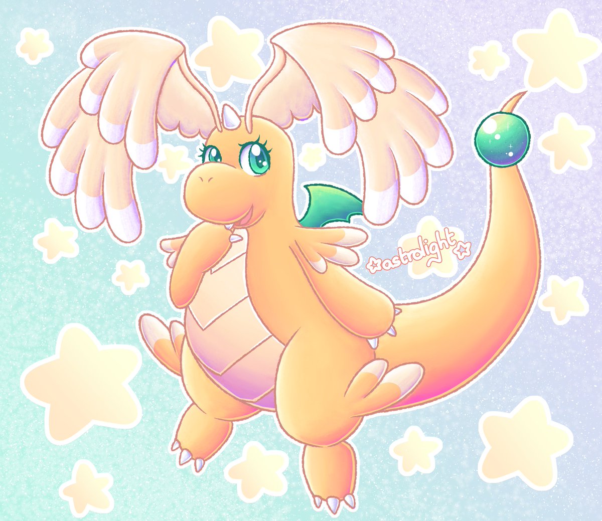 AstrolightArt's tweet photo. Idc what people say, I love mega dragonite!
Couldn't decide on the outline colours though so here is both. https://t.co/a5oP70vThZ