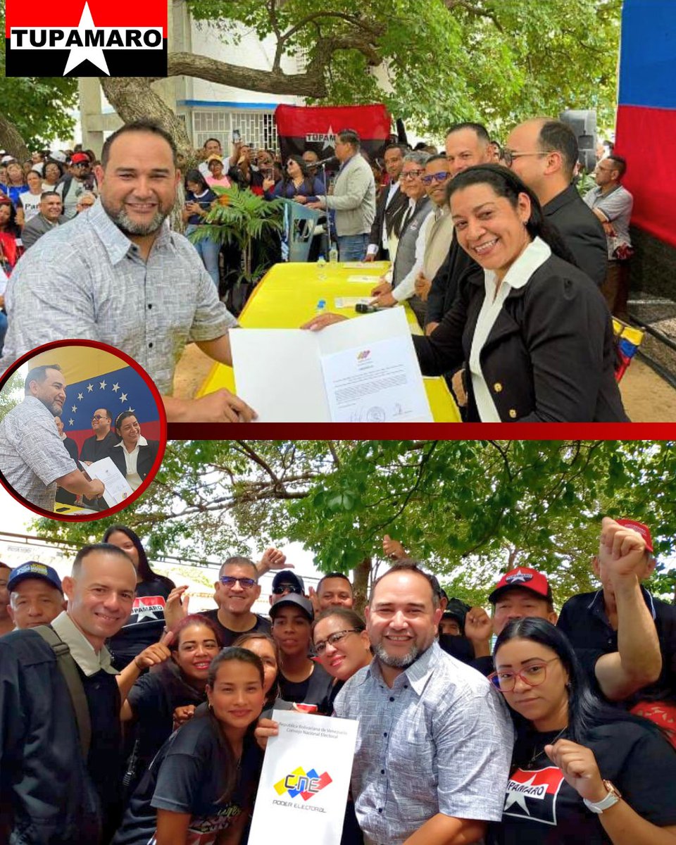 📌 En el municipio Anaco, estado Anzoátegui, celebramos la proclamación oficial de nuestro camarada Jean Caraballo, como concejal electo, ante el CNE.

#TupamaroEjemploDeLucha
#ComunaONada