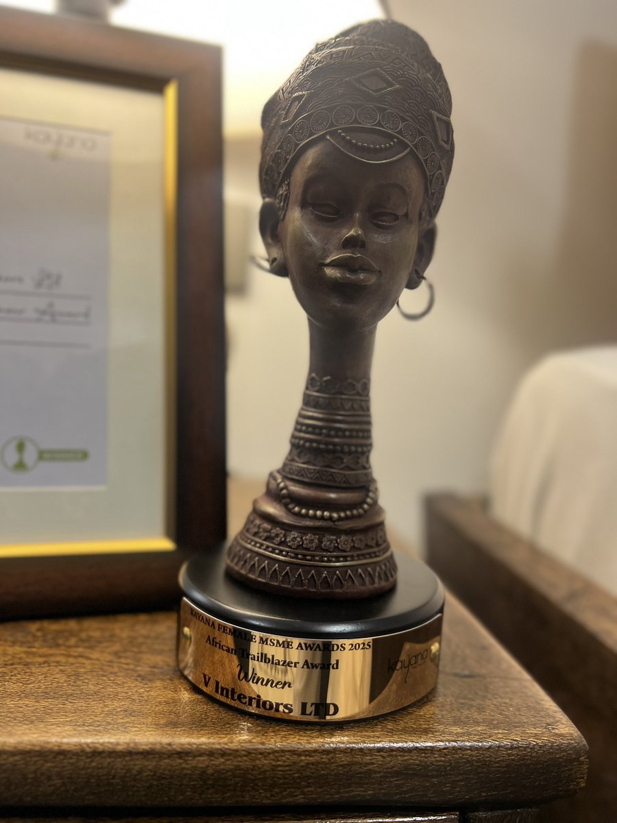 AmCham Uganda (@amchamuganda) on Twitter photo Congratulations to our General Manager, <a href="/EveZalwango/">Eve Zalwango #TheCarpenter #FundiWomen</a> and <a href="/VInteriorsLtd1/">V Interiors Ltd</a>, on the deserved recognition with the prestigious African Trailblazer Award at the Kayana Female MSME Awards by <a href="/kayana_kenya/">Kayana</a>.
#KayanaAwards2025 Congratulations to our General Manager, <a href="/EveZalwango/">Eve Zalwango #TheCarpenter #FundiWomen</a> and <a href="/VInteriorsLtd1/">V Interiors Ltd</a>, on the deserved recognition with the prestigious African Trailblazer Award at the Kayana Female MSME Awards by <a href="/kayana_kenya/">Kayana</a>.
#KayanaAwards2025