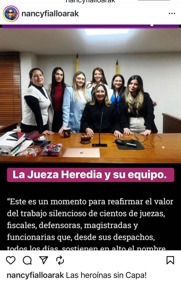 Autoproclamarse Heroínas, en el encabezado leído por la Juez el lunes , por hacer su trabajo dista mucho de la imparcialidad y objetividad que esperamos de un juez.
<a href="/mariapcorrea/">Maria Paula Correa F.</a>