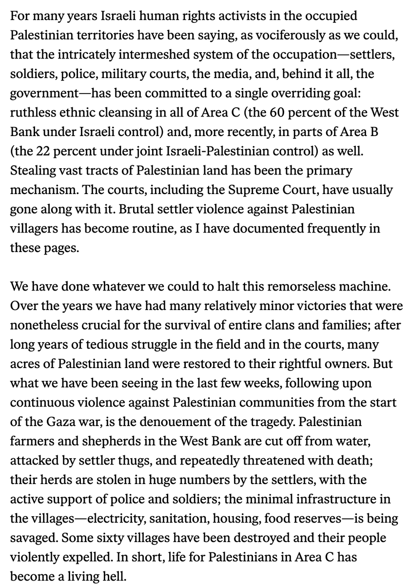 Evan Hill (@evanhill) on Twitter photo Israeli professor and peace activist David Shulman writing about the West Bank in <a href="/nybooks/">The New York Review of Books</a> before the recent settler shooting of Awdah Hathaleen: "Let there be no mistake. This is the second Nakba, by now in full gear." Israeli professor and peace activist David Shulman writing about the West Bank in <a href="/nybooks/">The New York Review of Books</a> before the recent settler shooting of Awdah Hathaleen: "Let there be no mistake. This is the second Nakba, by now in full gear."