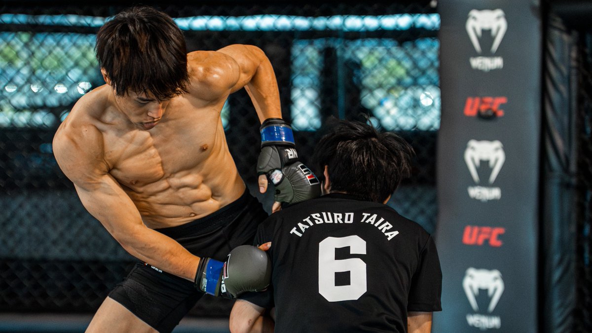 ufc's tweet photo. Ready for five rounds! 🫡

@TatsuroTaira is ready to show his improvements on Saturday night! 

[ #UFCVegas108 | SAT 9pmET on ESPN &amp; @ESPNPlus ] https://t.co/qE9fpdIEi4