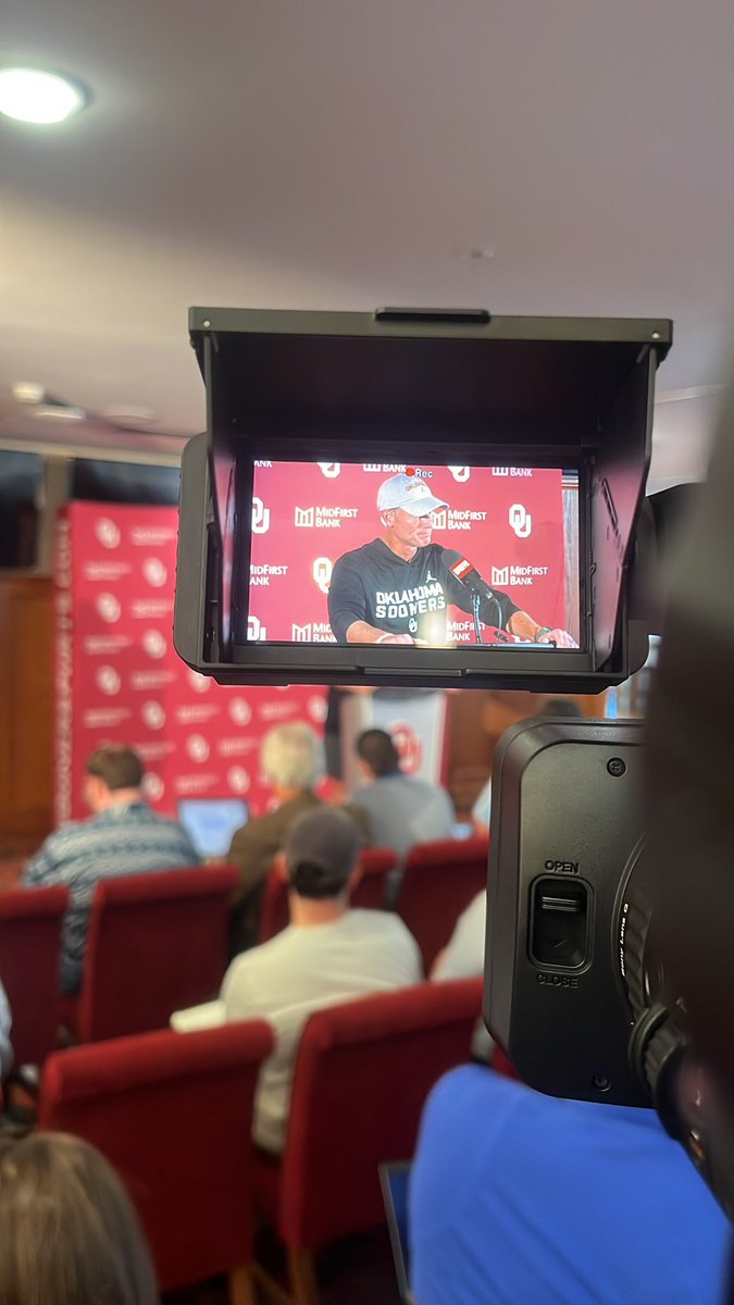 Brent Venables takes the podium ahead of the upcoming season! Hear from him, Ben Arbuckle, and a few players tonight on <a href="/KSWO_7NEWS/">KSWO7News</a> at 6 and 10!