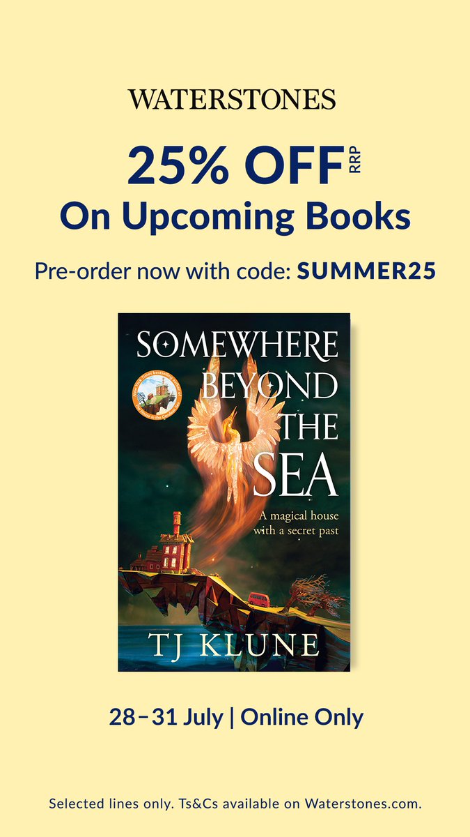UK readers, don't miss this 25 percent off promo on SOMEWHERE BEYOND THE SEA by TJ Klune!