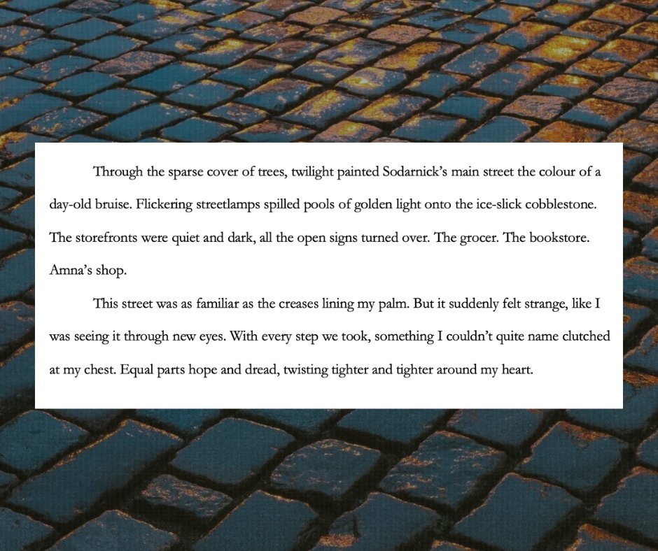 JulianneWrites_'s tweet image. I made this for #WIPSnips on 🦋 (is that not a thing here anymore??) and wanted to share here too! Today&apos;s word is &quot;street&quot;.

If you like winding cobblestone streets, crumbling castles, and long-lost princes brought back from the dead (👀) you might also like The Bog Prince! 💀👑