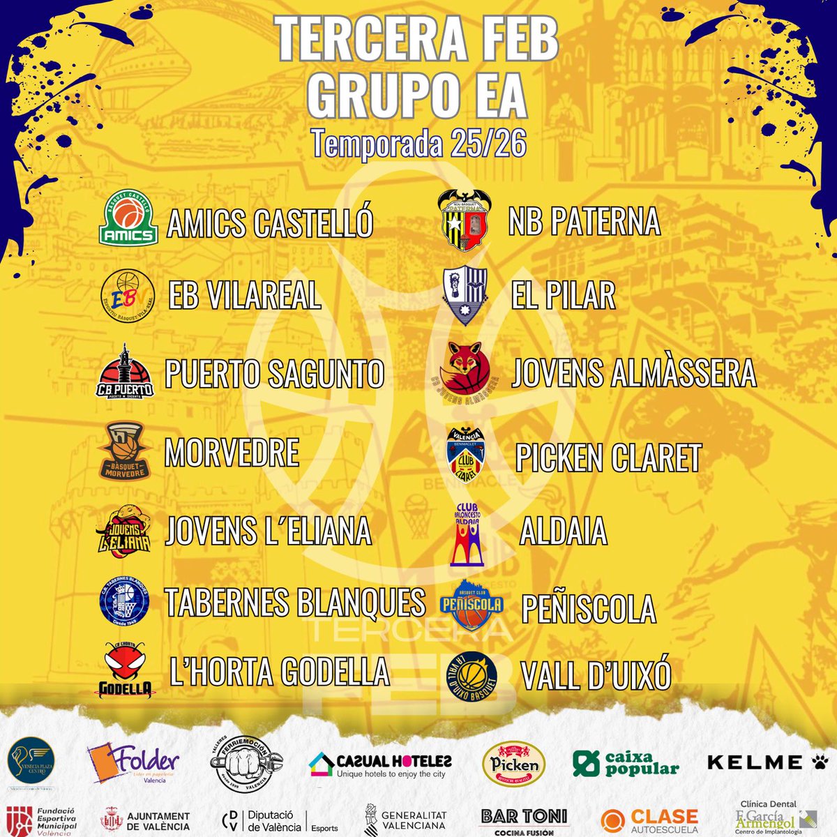 Grupo de competición Tercera FEB Grupo E-A - Temp. 2025-2026
#gopickenclaret #orgulloAmarillo