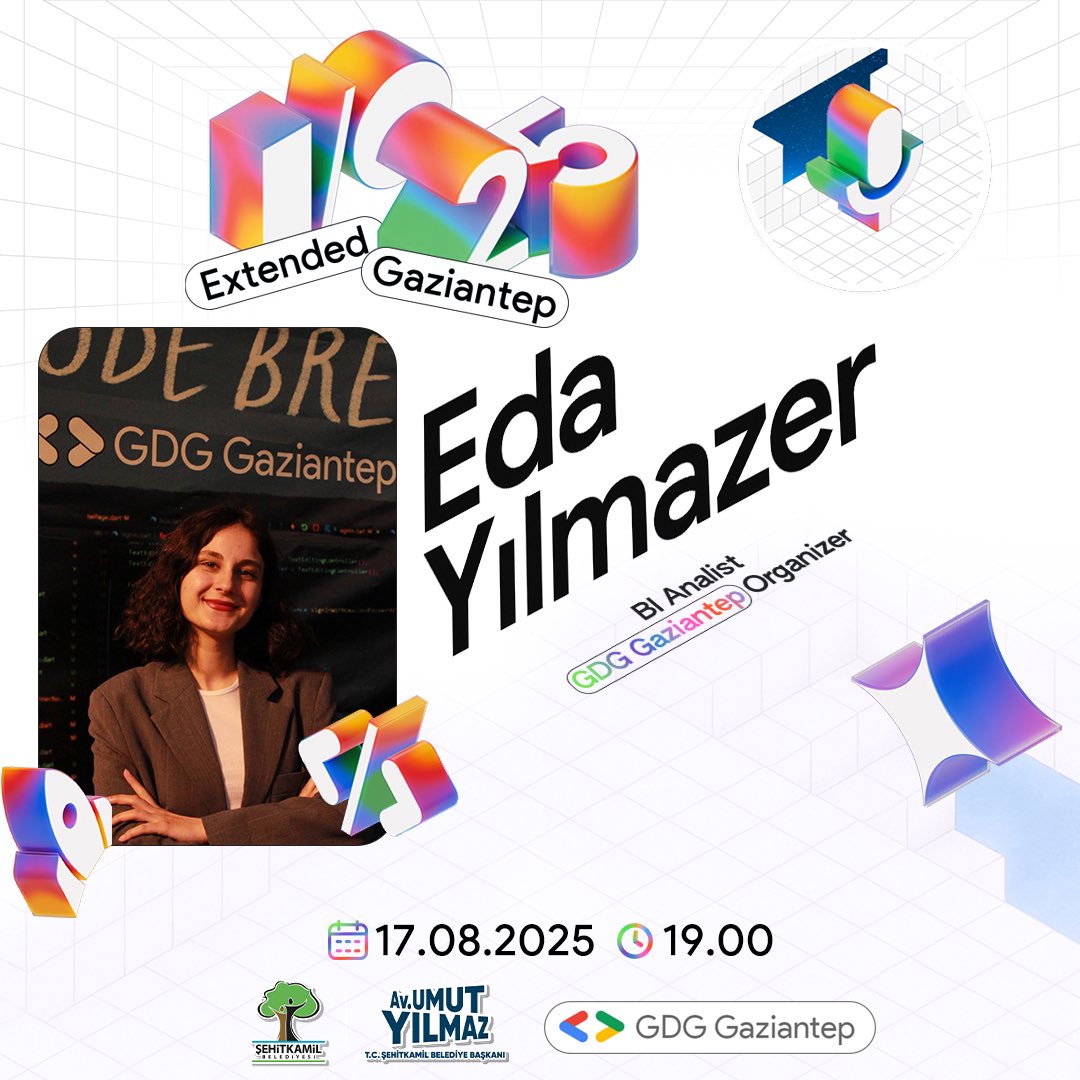GDG_gaziantep's tweet image. 🎉 Google I/O Extended Gaziantep 2025 başlıyor🚀
💻 GDG Gaziantep'ten Mustafa Kara ve Eda Yılmazer, Google geliştirici topluluklarını ve bu ekosistemin sunduğu fırsatları anlatacak.
📍 Gölbucks
📅 17 Ağustos ⏰ 19:00
🎟 Ücretsiz, kontenjan sınırlı
#gdggaziantep #googledevs