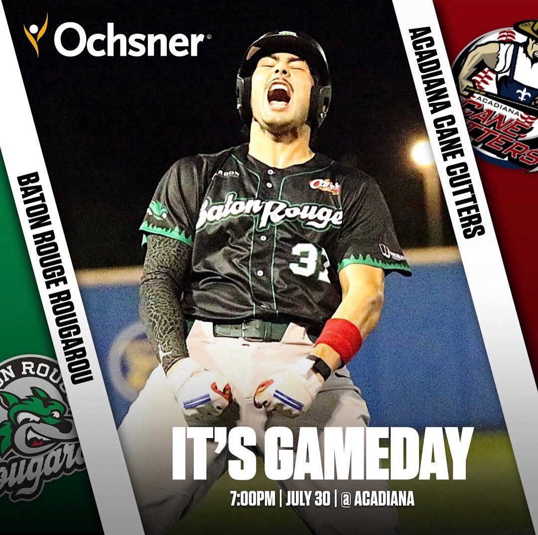 Baton Rouge Rougarou (@brrougarou) on Twitter photo Let’s finish this thing.
#FearTheRoux #BatonRougeRougarou #Baseball #TCL #SummerBaseball #Gameday #FirstPitch #Ochsner Let’s finish this thing.
#FearTheRoux #BatonRougeRougarou #Baseball #TCL #SummerBaseball #Gameday #FirstPitch #Ochsner