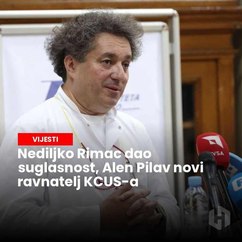 Dr. Alen Pilav imenovan je novim ravnateljem KCUS-a, nakon što je dobio suglasnost ministra zdravstva Nediljka Rimca. - bit.ly/3UAvwWW

#NoviRavnatelj #AlenPilav #KCUS