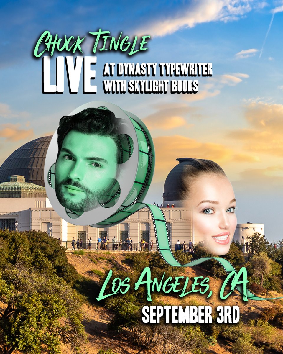 ChuckTingle's tweet photo. ROLL CALL LOS ANGELES. its chuck tingle live in LA on SEPT 3RD with @skylightbooks at dynasty typewriter DONT WAIT BUDS. one tier of tickets is SOLD OUT but a few book and ticket bundles are still left thats a great way to see chuck AND support. LETS TROT https://t.co/D1wmx80KQ2 https://t.co/d6mmdrw299