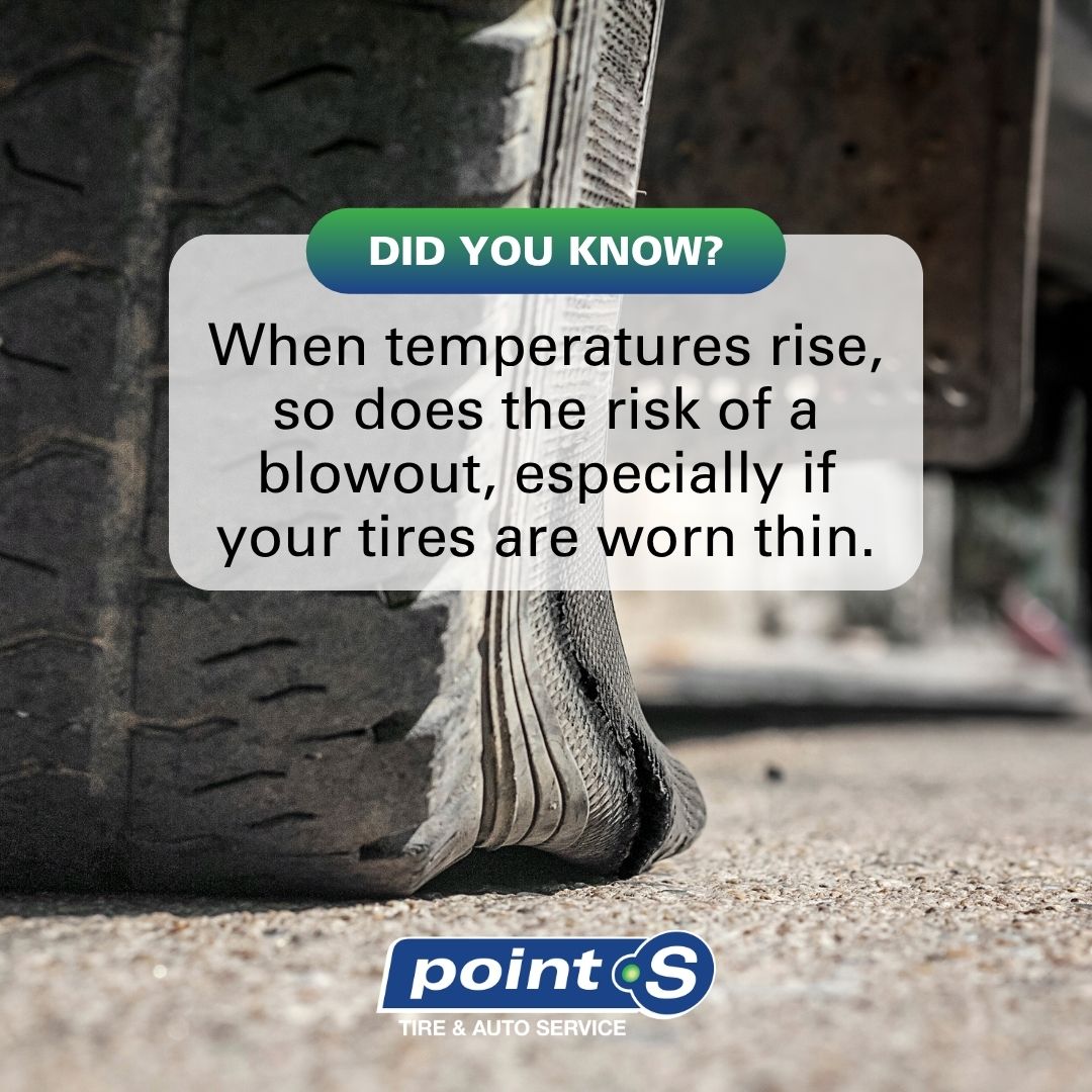 pointsauto's tweet image. 💥 Did You Know?
Bald tires + summer heat = boom. Literally.

🔥 Check your tires before your next road trip.
🛞 Need help? We’ve got you (and your tread) covered.

#PointS #NoStressWithPointS #SummerCarCare #TireSafety #DidYouKnow