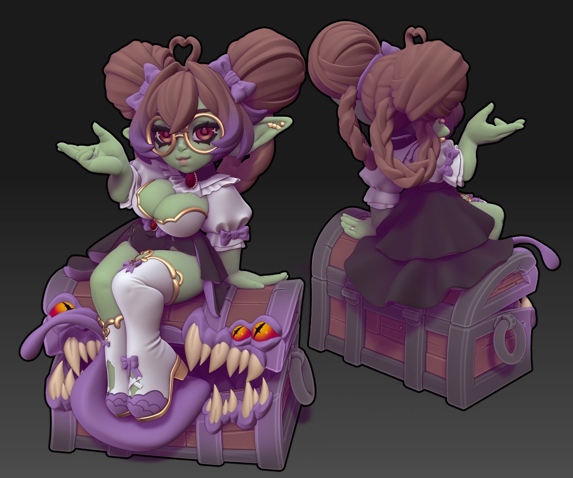 TwinGoddessMinis (@twingoddessmini) on Twitter photo Last mini from January's OC roundup!
This time it's Podge the Goblin! A mini of <a href="/podgekinn/">Podge 💜🥒🔞 Goblin VTuber</a>! Last mini from January's OC roundup!
This time it's Podge the Goblin! A mini of <a href="/podgekinn/">Podge 💜🥒🔞 Goblin VTuber</a>!