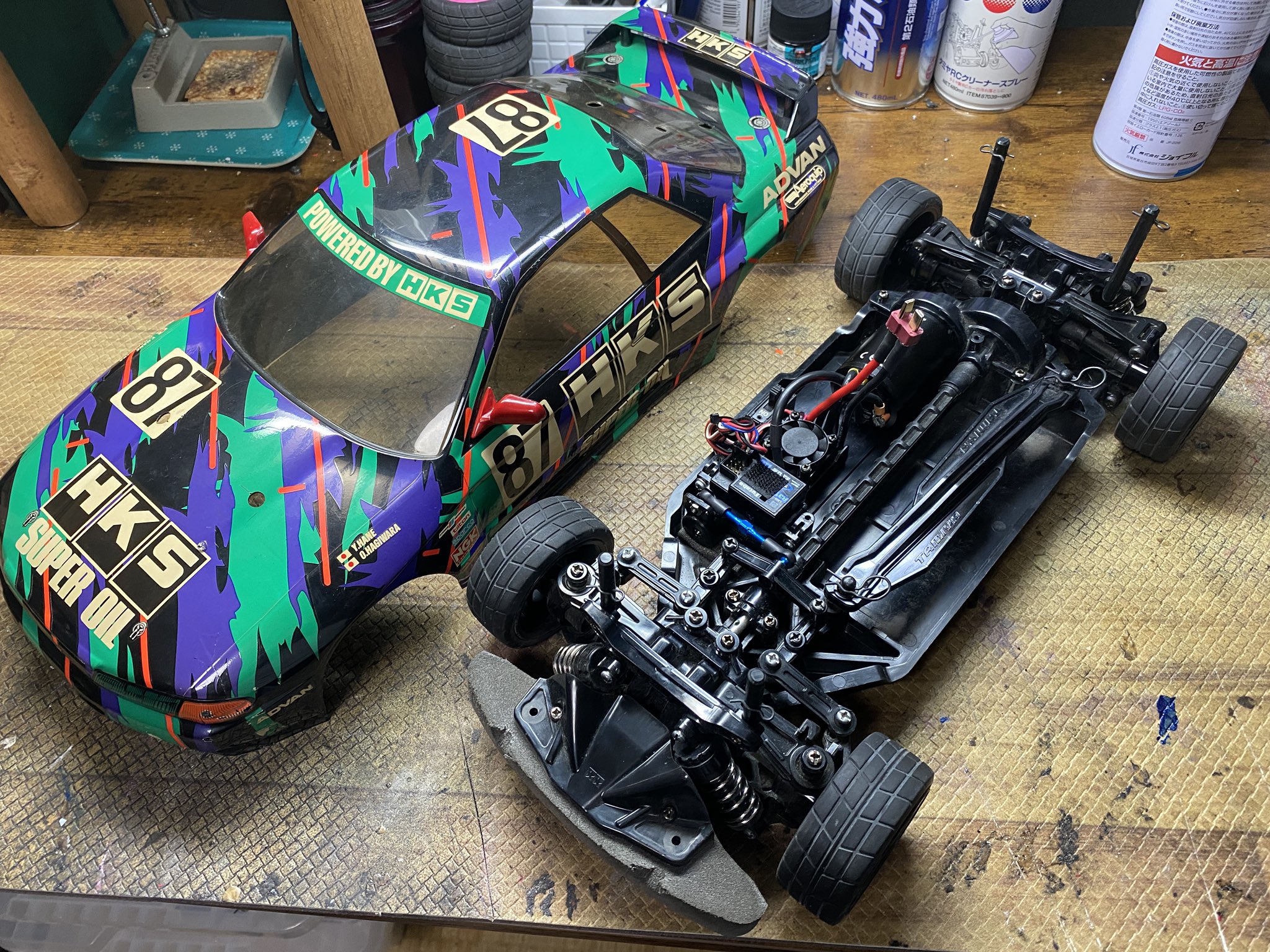 TT02 ブラシレス ボディ付き ラジコン】タミヤTT02へG-force製ブラシレス21.5Tモータを入れて
