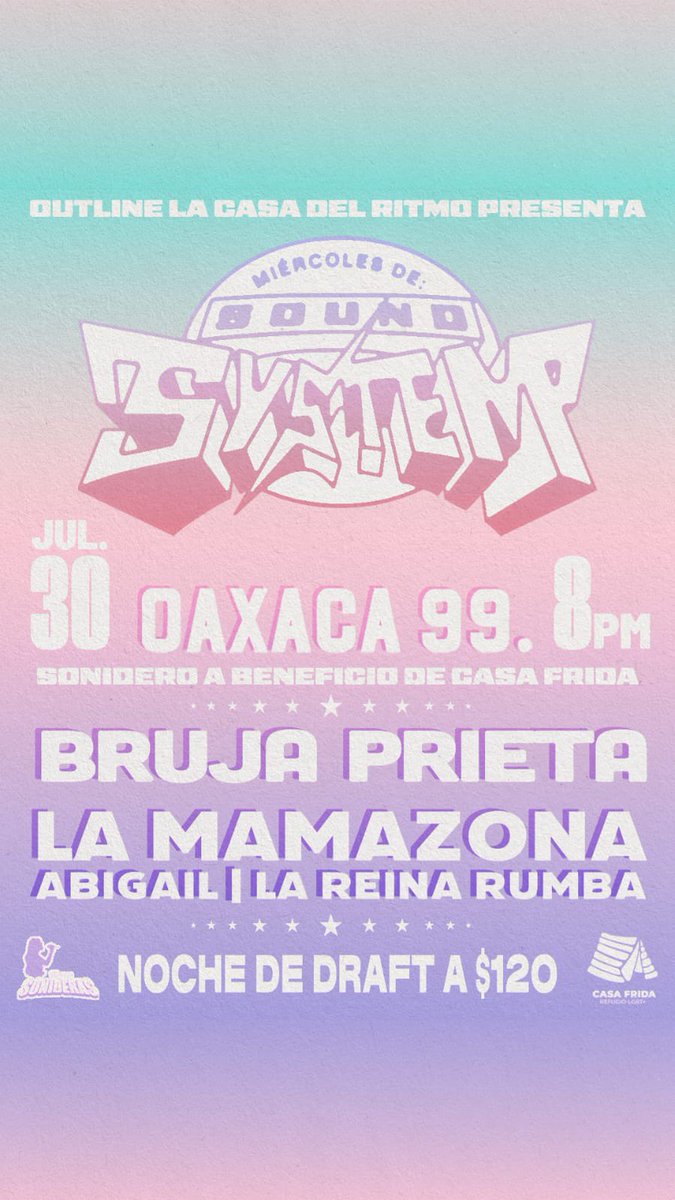 Jonathan Silva (@johnypsique) on Twitter photo Hoy miércoles tendremos nuevamente nuestro Sonidero con causa para apoyar el trabajo de <a href="/CasaFridaLGBT/">Refugio LGBTIQ 🏳️🌈🏳️⚧️🇲🇽</a>
Estarán La Mamazona y Bruja Prieta representando a las Musas Sonideras.
Nos vemos en Outline a las 8:00 pm.
¡Vengan a bailar y apoyar! Hoy miércoles tendremos nuevamente nuestro Sonidero con causa para apoyar el trabajo de <a href="/CasaFridaLGBT/">Refugio LGBTIQ 🏳️🌈🏳️⚧️🇲🇽</a>
Estarán La Mamazona y Bruja Prieta representando a las Musas Sonideras.
Nos vemos en Outline a las 8:00 pm.
¡Vengan a bailar y apoyar!