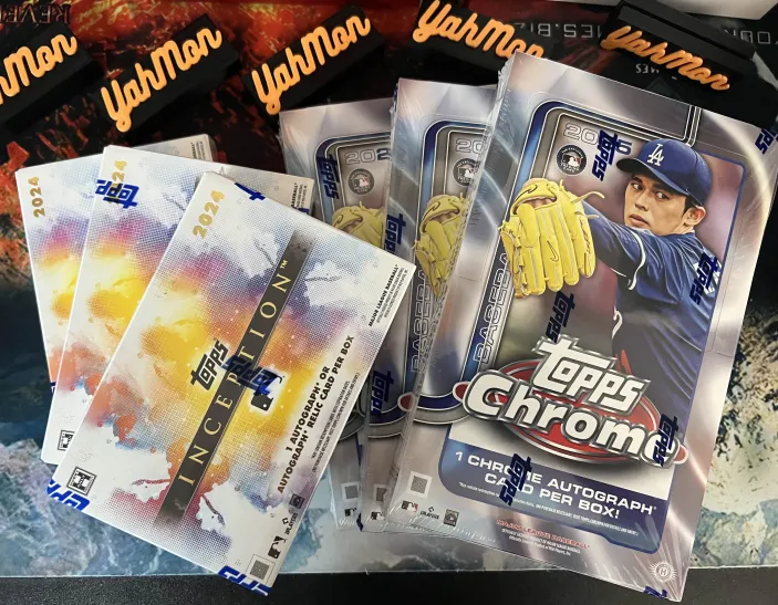 🚨HOT BREAK🚨
⚾️PYT#1199- mixer
3x- 25’ Topps Chrome Hobby
3x- 24' Topps Inception Hobby
6 autos guaranteed
#thehobby 
<a href="/HobbyUnlimited/">Hobby Man</a>