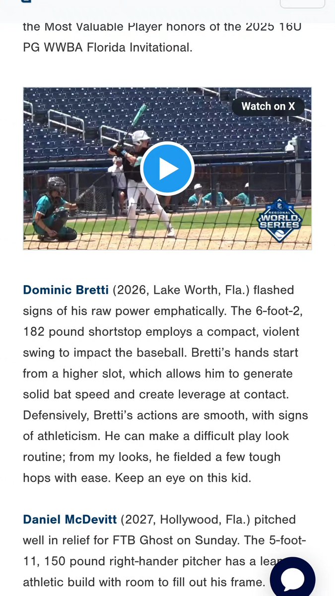 Dominic Bretti Scouting Report