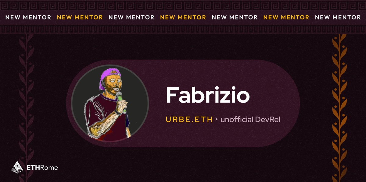 ETHRome ๐ฎ๐น (@ethrome) on Twitter photo Letโs kick off our ETHRome 2025 judge intros with someone from the heart of the community: Fabrizio
Or, as we like to call him, the unofficial "Urbe DevRel" and urbe.eth Campus teacher๐ ๏ธ
A true builderโs builder, <a href="/crypto_lippo_49/">fabriziogianni7_eth</a> is always hands-on helping teams debug, deploy, Letโs kick off our ETHRome 2025 judge intros with someone from the heart of the community: Fabrizio
Or, as we like to call him, the unofficial "Urbe DevRel" and urbe.eth Campus teacher๐ ๏ธ
A true builderโs builder, <a href="/crypto_lippo_49/">fabriziogianni7_eth</a> is always hands-on helping teams debug, deploy,