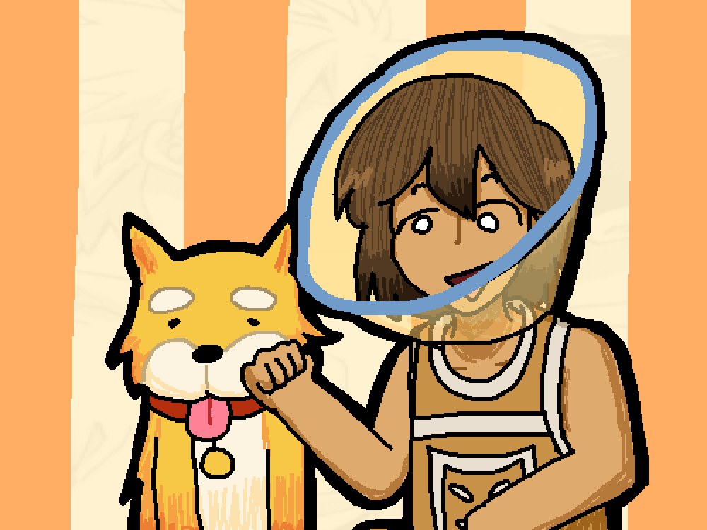 hector and kel in the cone of shame #omori