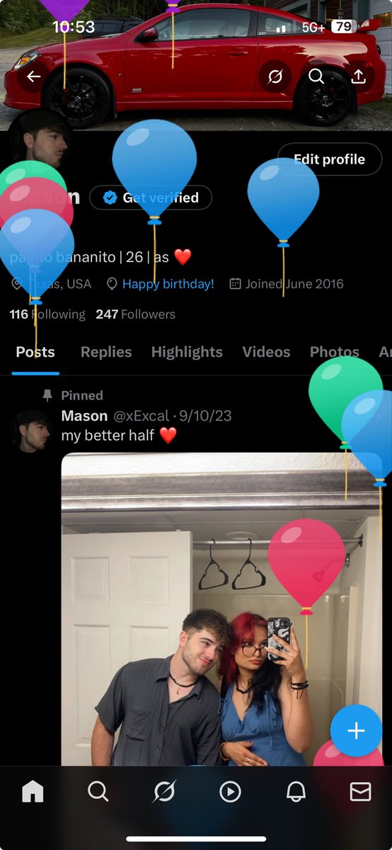 xExcal's tweet image. balloon day - senior citizen edition
