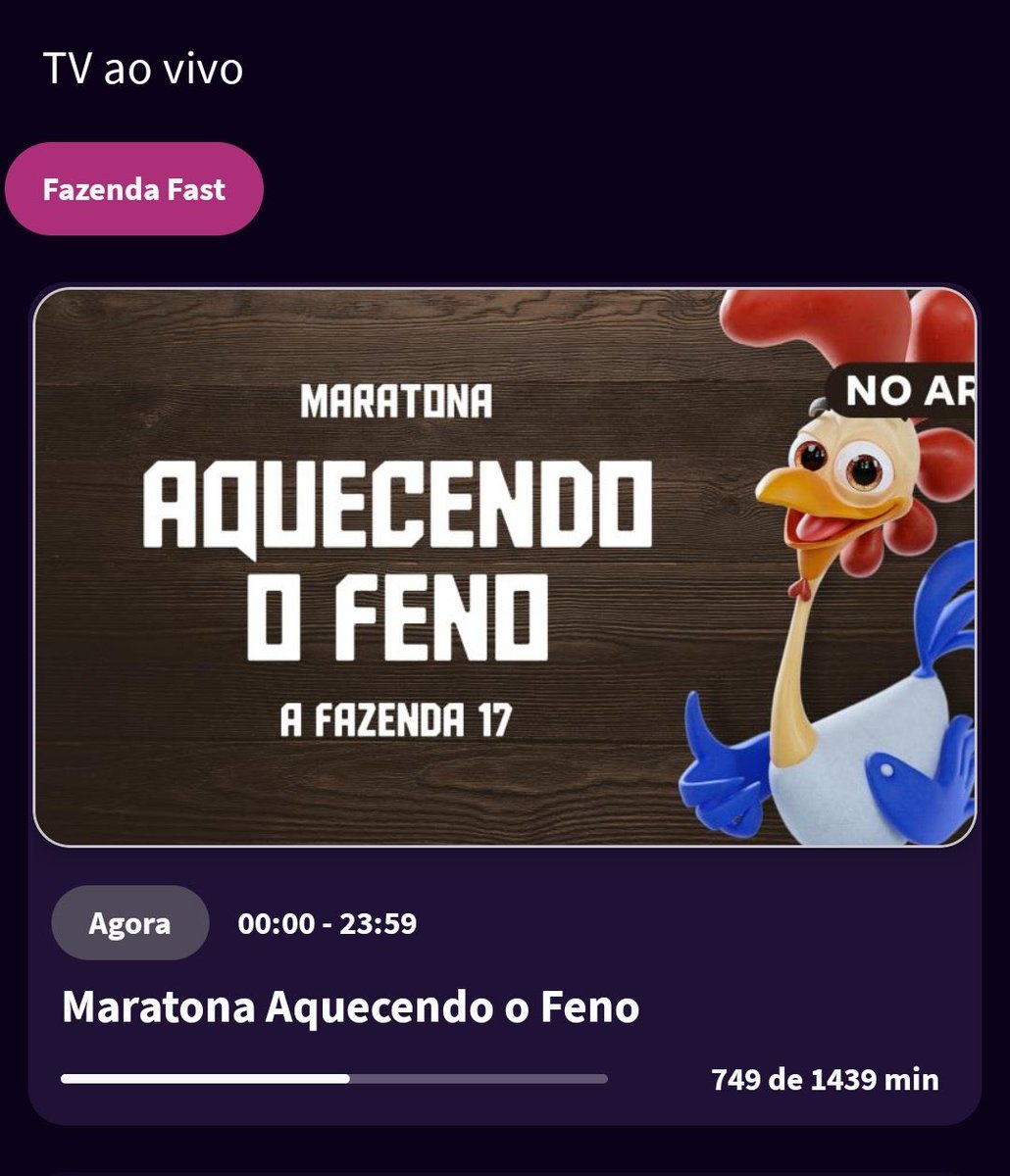 🚨 E vamos aquecendo os motores… ou melhor, o FENO! Já nos preparativos para a nova temporada de #AFazenda, que começa no dia 16 de setembro, está liberado no PlayPlus uma maratona do reality desde a sua estreia, em 2009.

Ansiosos para #AFazenda17?