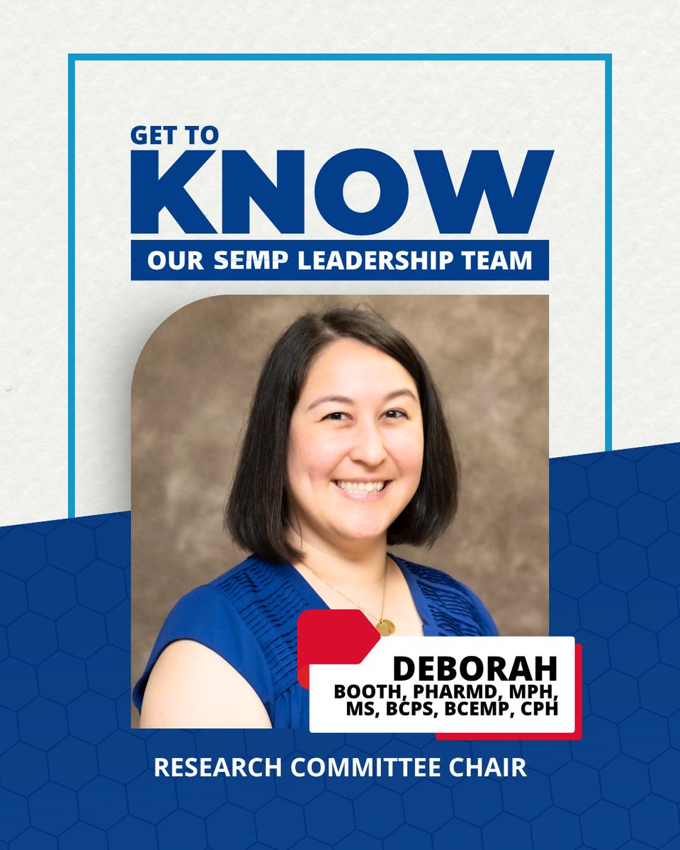 🔔Meet our Research Committee Chair🔔 
Deborah is currently the clinical pharmacist in emergency medicine at Overlook Medical Center.  She received her PharmD degree from the Ernest Mario School of Pharmacy at Rutgers University in 2013 followed by the completion of a PGY-1