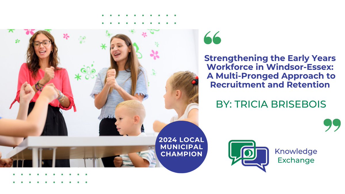 OMSSA features several 2024 Local Municipal Champion recipients and their work in the Knowledge Exchange Blog. Please read this entry from the City of Windsor. They embraced recruitment &amp; retention by implementing a community-driven strategy. Learn more: ow.ly/TMjP50Wh4zC
