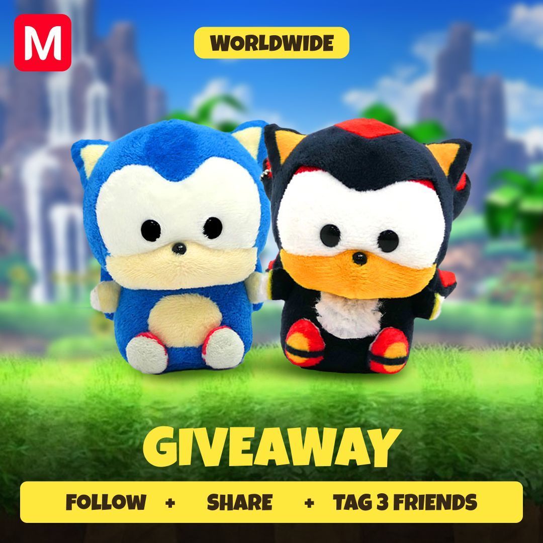 💫 GIVEAWAY 💫
Win Sonic The Hedgehog SEGA Cooro Plushies - Sonic &amp; Shadow ✨

How To Enter:
⭐  Follow us
⭐  Share this post
⭐  Tag 3 friends in the comments

For more info: 
🛑 buff.ly/us5CdNG 
#GIVEAWAY #Sonic

⚠️ Important Notice:
To claim your prize, please contact