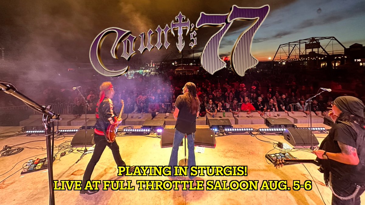 Count's Kustoms (@countskustoms) on Twitter photo Book your calendars now! The Mighty <a href="/COUNTS77/">Counts77</a> takes the stage at Full Throttle Saloon for <a href="/SturgisRally/">Sturgis Rally</a> next week! Catch them playing live on Aug. 5 & 6 for some amazing rock n' roll! See you there! <a href="/DannyCountKoker/">Danny Count Koker</a> <a href="/StoneyCurtis77/">⚡️STONEY CURTIS⚡️</a> <a href="/BarryBarnes77/">Barry Barnes</a> <a href="/zito_john/">John Zito</a> <a href="/jefftortora/">Jeff Tortora</a> Book your calendars now! The Mighty <a href="/COUNTS77/">Counts77</a> takes the stage at Full Throttle Saloon for <a href="/SturgisRally/">Sturgis Rally</a> next week! Catch them playing live on Aug. 5 & 6 for some amazing rock n' roll! See you there! <a href="/DannyCountKoker/">Danny Count Koker</a> <a href="/StoneyCurtis77/">⚡️STONEY CURTIS⚡️</a> <a href="/BarryBarnes77/">Barry Barnes</a> <a href="/zito_john/">John Zito</a> <a href="/jefftortora/">Jeff Tortora</a>